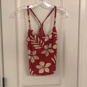 Red and white floral tanking top. Size 8